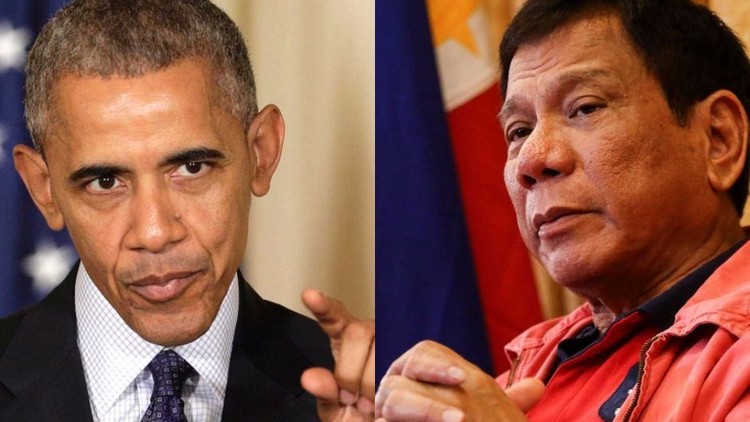 الرئيس الأمريكي باراك أوباما والرئيس الفلبيني رودريغو دوتيرتي