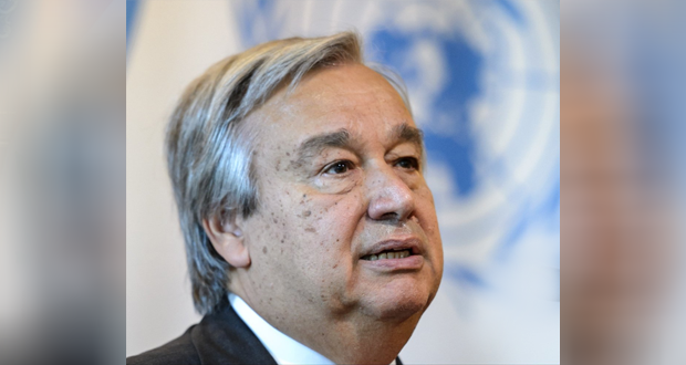 أنطونيو غوتيرس الامين العام للأمم المتحدة منذ (13/تشرين الأول/2016)