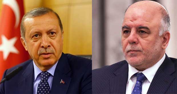 رئيس الوزراء العراقي حيدر العبادي، والرئيس التركي رجب طيب اردوغان (ارشيفية)