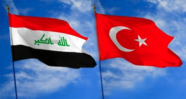 علم تركيا - علم العراق - انقرة - بغداد العلم العراقي العلم التركي